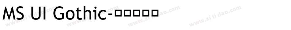 MS UI Gothic字体转换